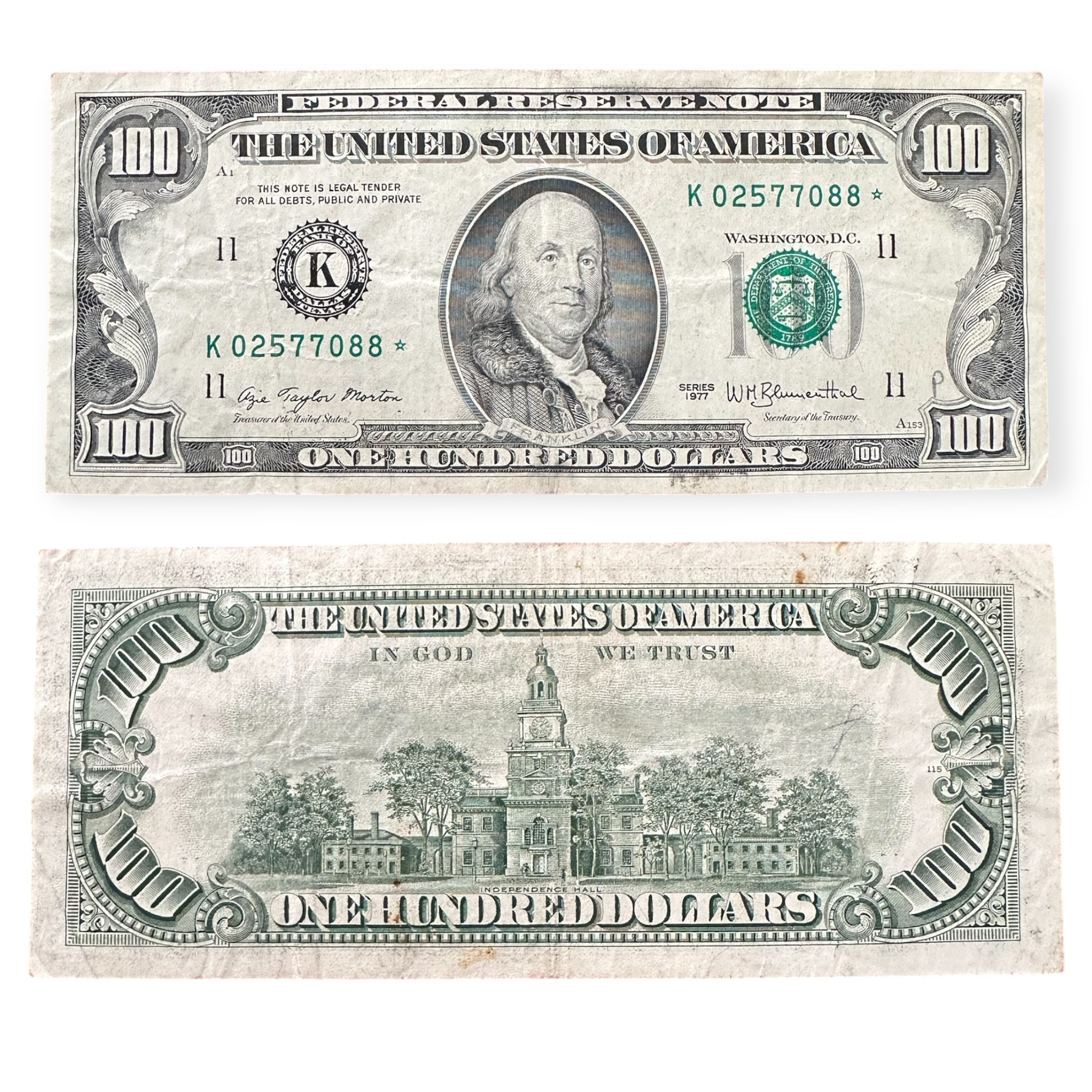 1977 Star Note #K02577088* $100 Circulated