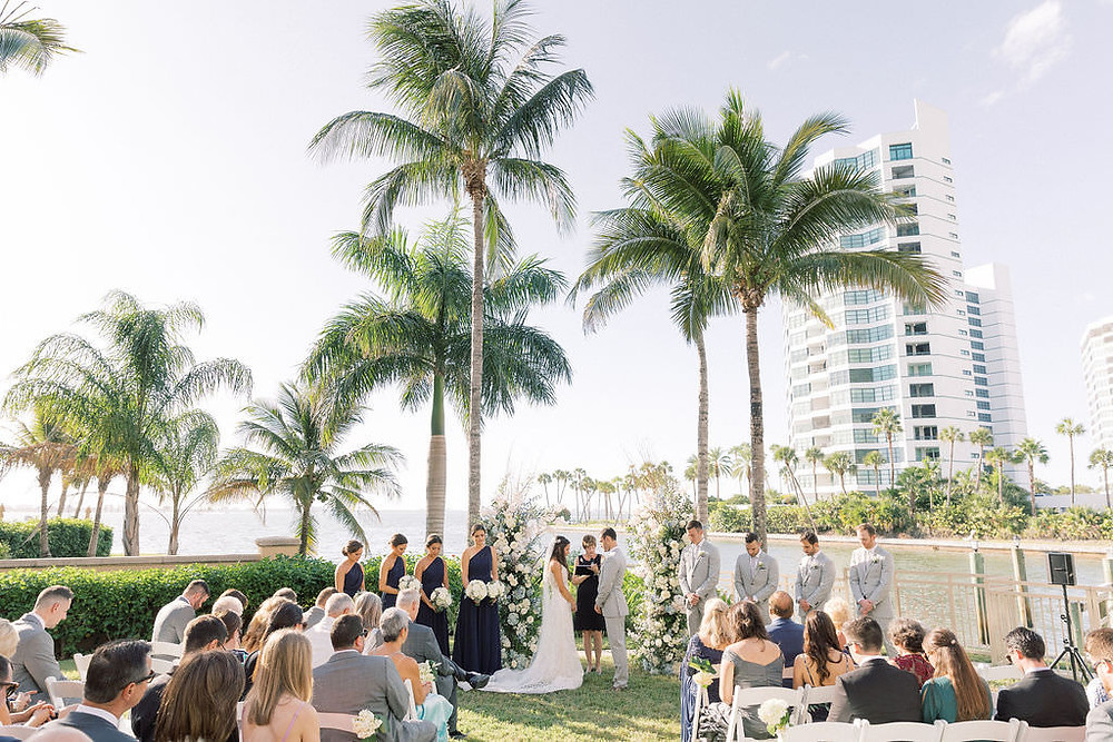 Ritz Carlton Downtown Sarasota Florida Wedding Waterfront Ceremony