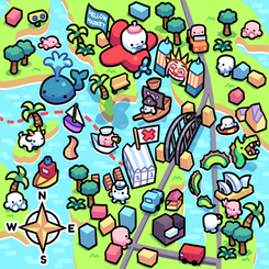 mellow market map print