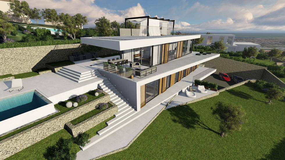 casas modernas campestres con piscina y terraza arquitectos Cali