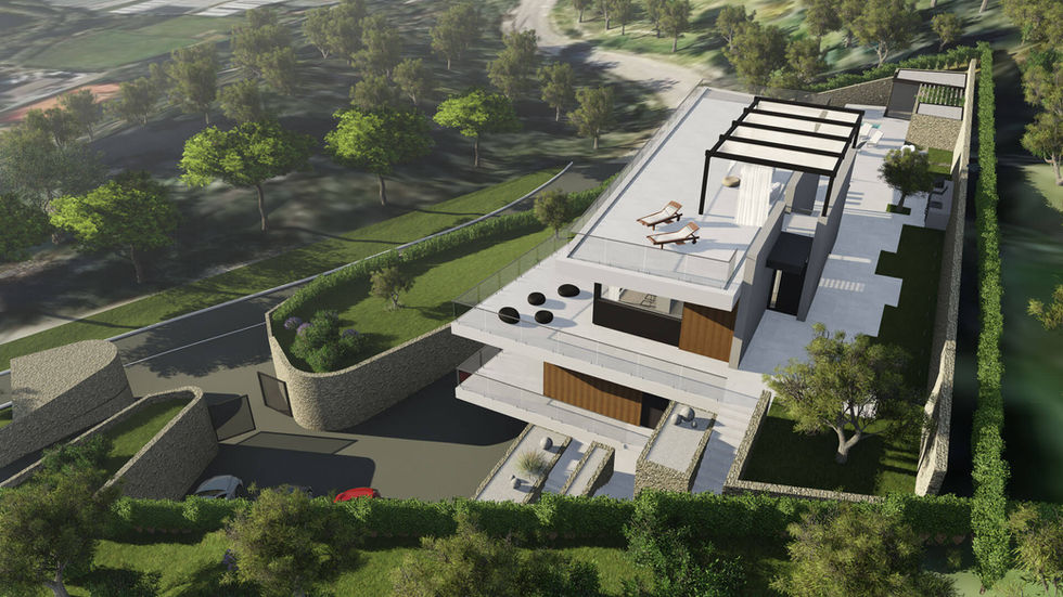casa campestre moderna vista aérea arquitectos Cali