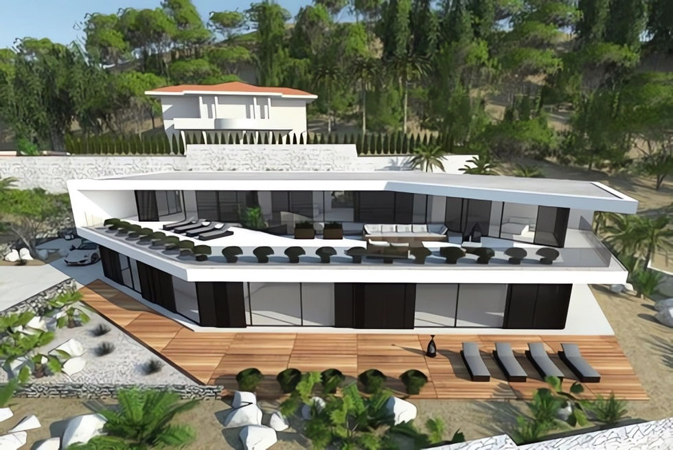 fachadas de casas modernas campestres de dos pisos con piscina y terraza con patio arquitectos de casas Cali