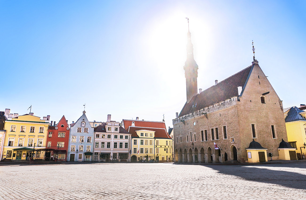 Town hall square in Tallinn Estonia