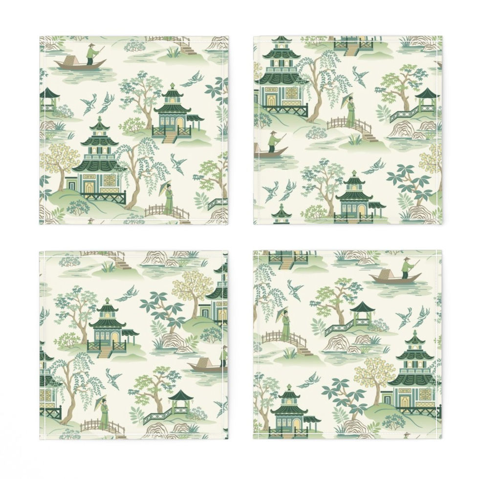 Chinoiserie in Soft Green