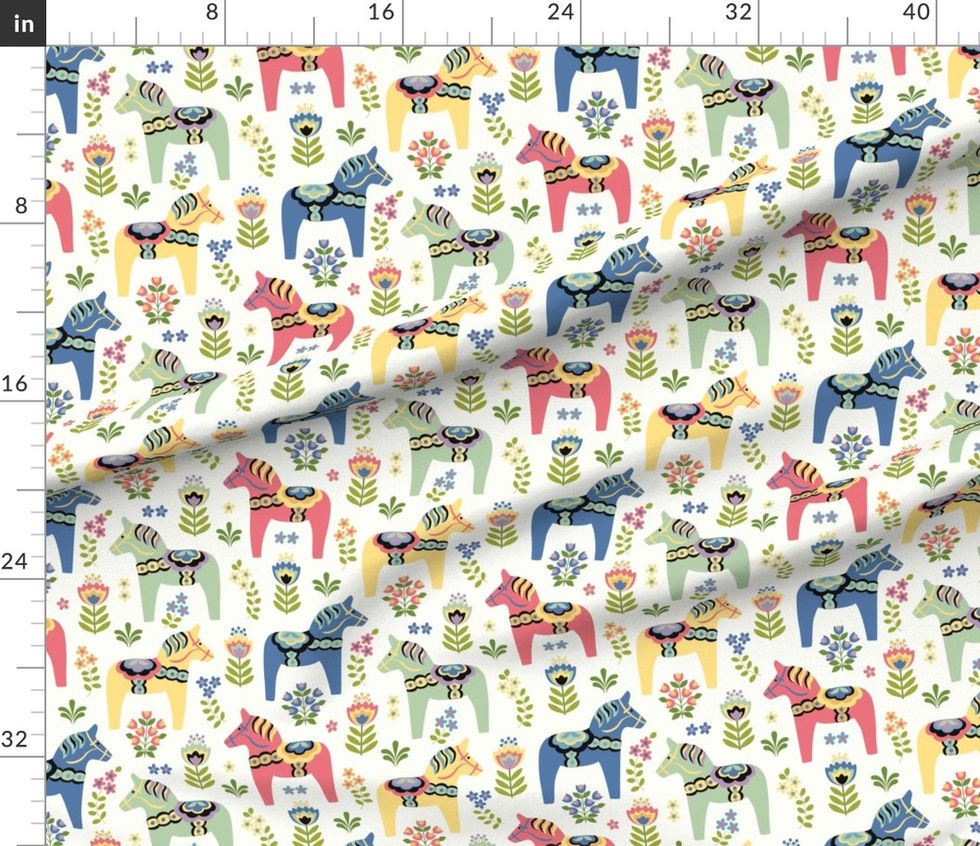 Colorful Swedish Dala Horses