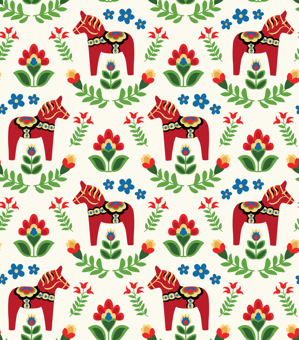 Swedish Folk Dala Horses