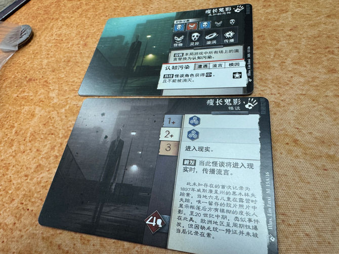 合作解決《都市怪談》的桌上遊戲，頭目戰關卡