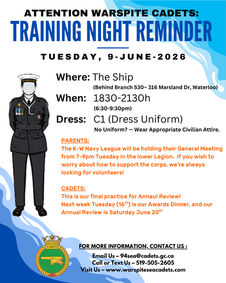 (8-Jun) Tuesday Training Night