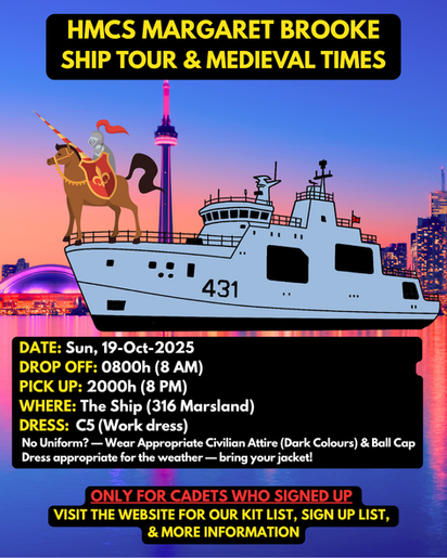 (19-Oct) REMIDER! HMCS Margaret BROOKE VISIT