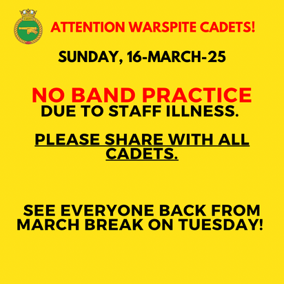 (16-Mar) Band Cancelled