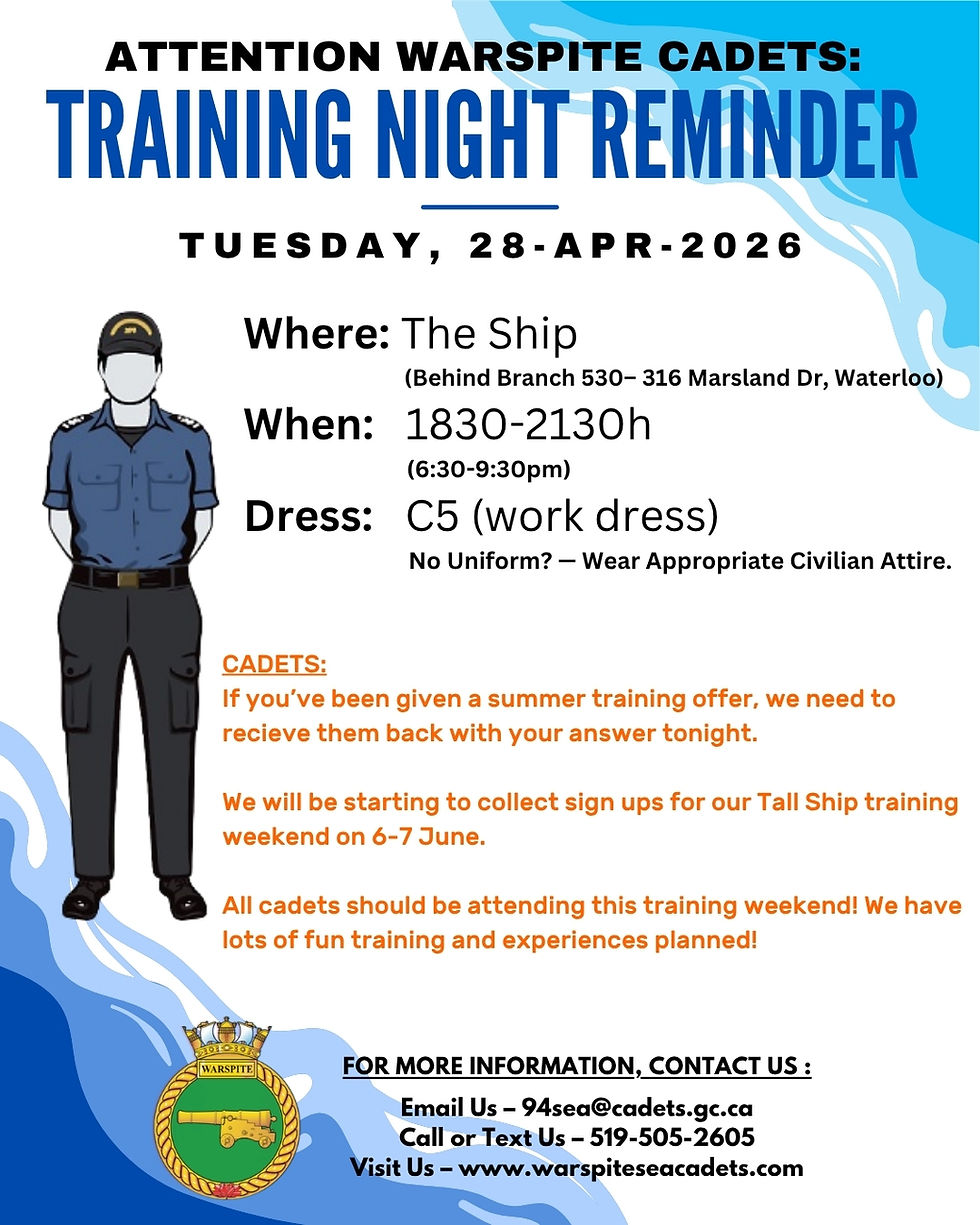 (28-Apr) Tuesday Training Night