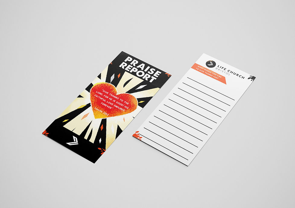 printed flyer design for life church bristol