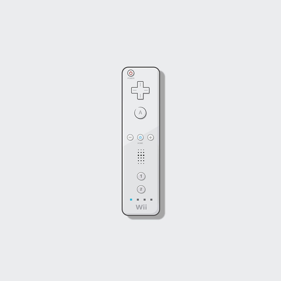 Original vector illustration of a Nintendo Wii remote controller by graphic designer Lucas Maggs