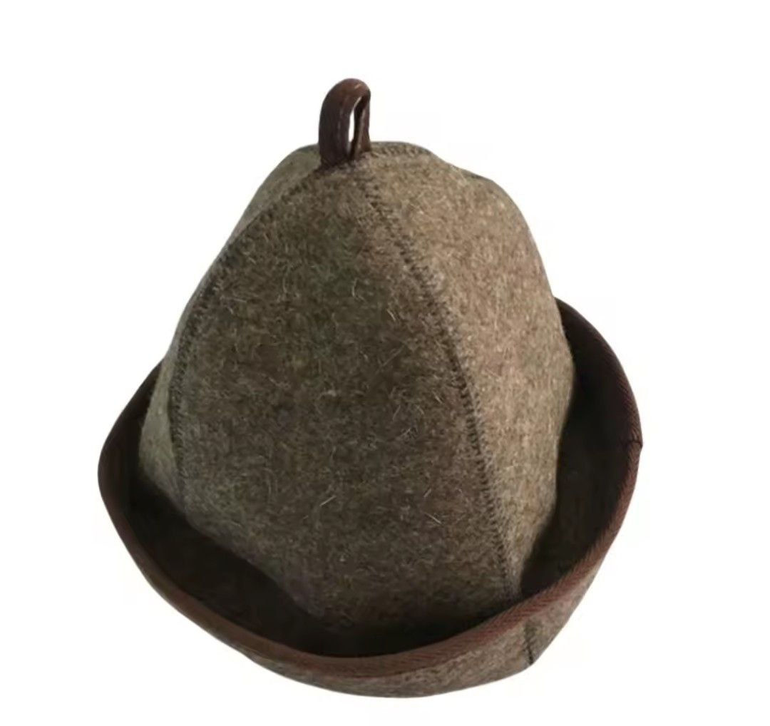 brown sauna hat