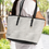 Thumbnail: Shoulder Bag - Alligator Skin Pattern Printed PU Leather, Stylish and Chic