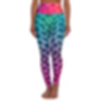 Vibrant High Waisted Yoga Leggings - Colorful Giraffe Print Activewear