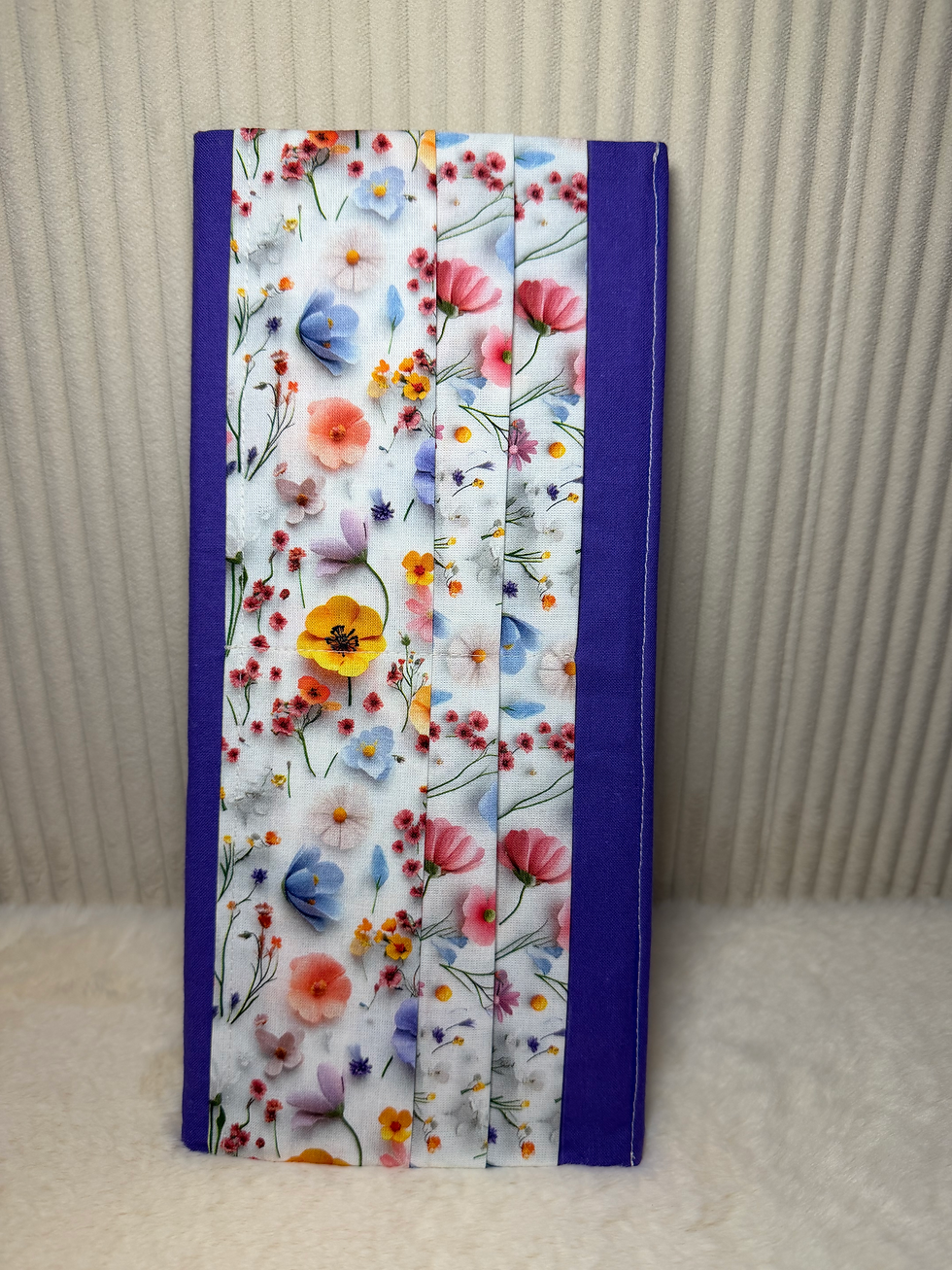 Miniature : Porte-cartes à jouer en tissu Fleurs – Violet