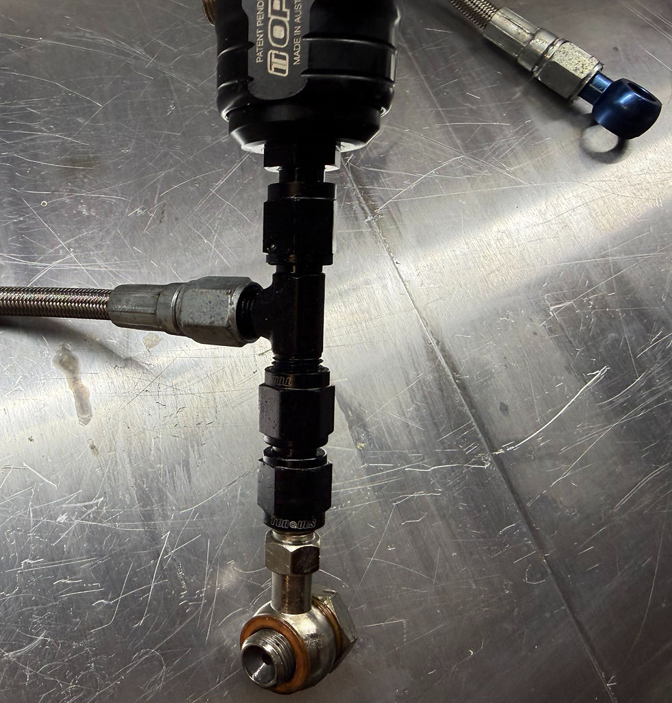 The turbo and AVCS feed line from the engine block prior to the modification