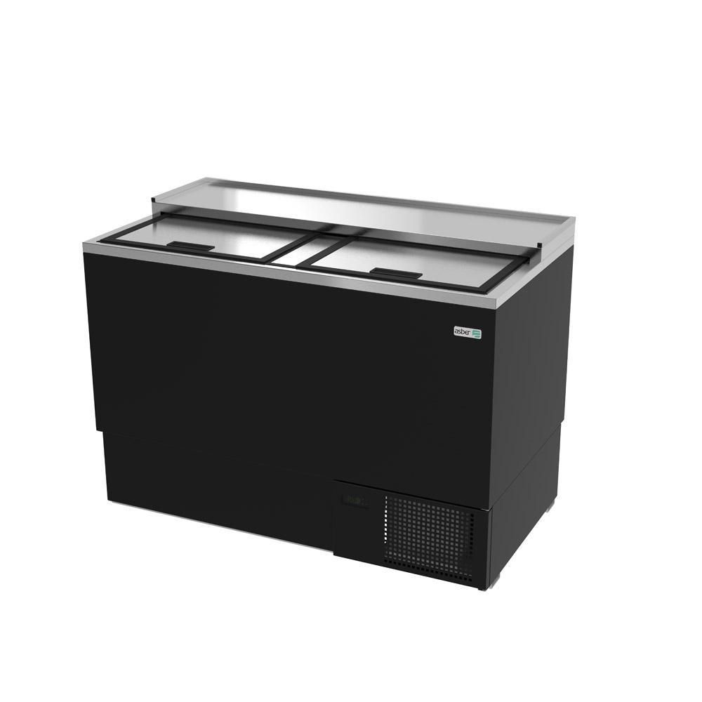 Glass Froster negro 2 puertas corredizas