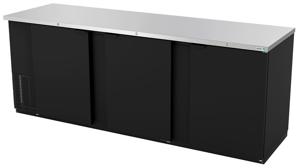 Refrigerador Contra barra Vinil Negro 3 Puertas Solidas 26.4 Pies3 ASBER