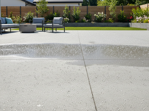 water pooling on a surface