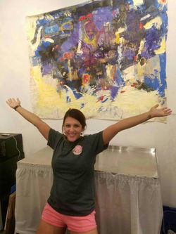 One of my students with my art