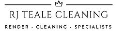 RJ Teale Cleaning logo in white