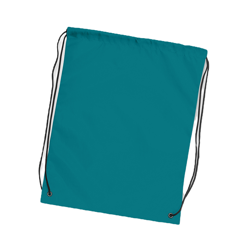 Drawstring backpack with custom logo print, made from durable polyester