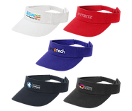 Promotional visors customised with logo branding for events and outdoor use