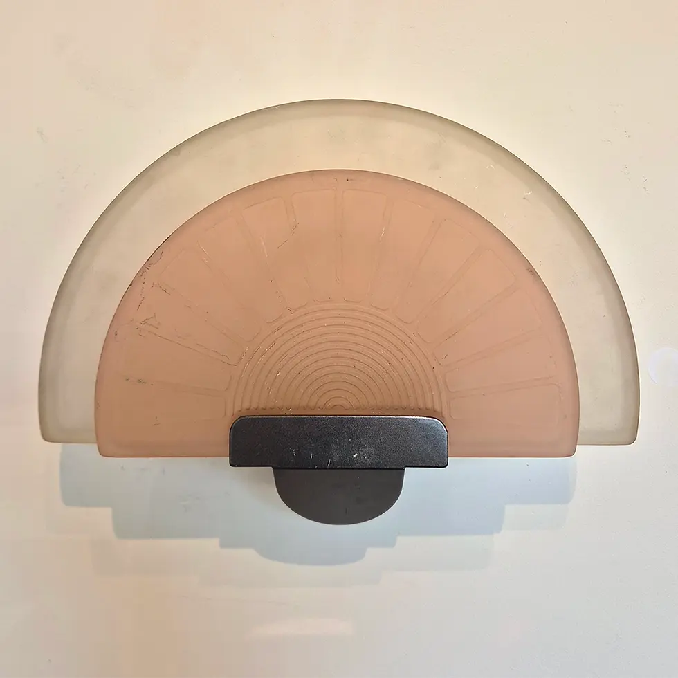 Thumbnail: A vintage DIVA wall light by Ezio Didone for Arteluce w/ coral glass - front view