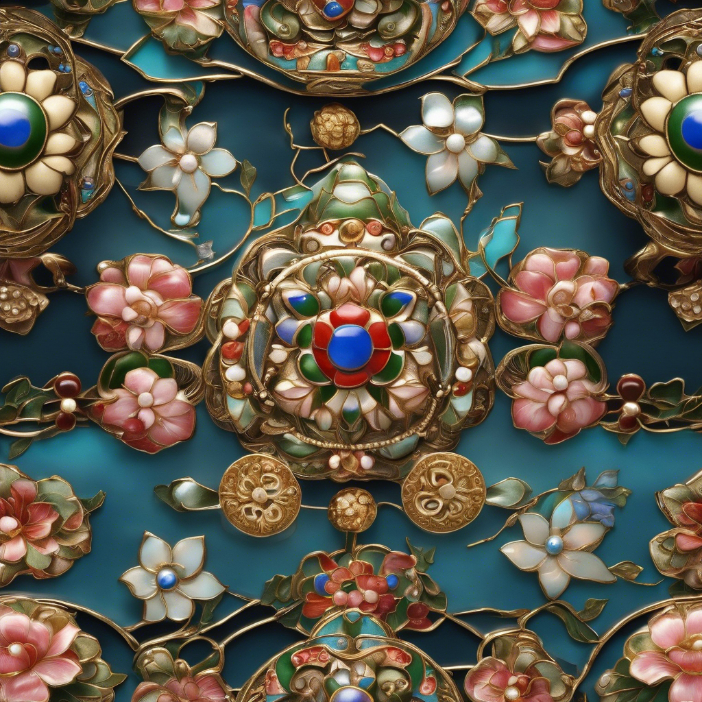 Vintage Cloisonné Brooch