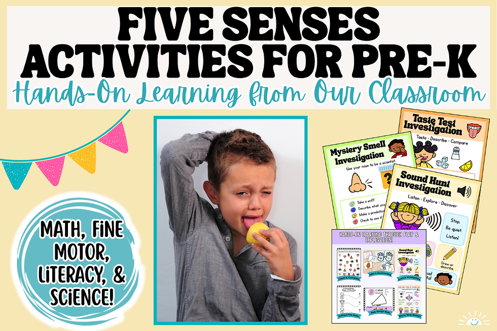 Five senses activities for Pre-K with hands-on preschool learning ideas