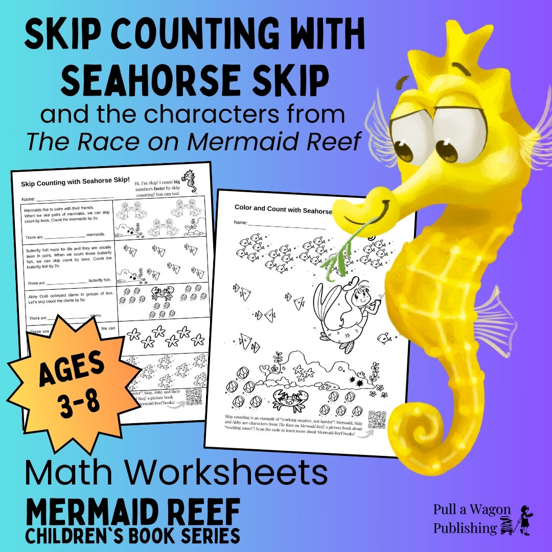 Skip Counting with Seahorse Skip - Math Core-Subject Tie-in Worksheet