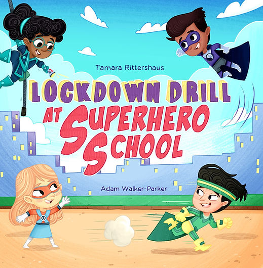 Lockdown Drill at Superhero School - paperback book | Pull a Wagon