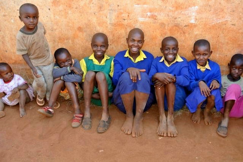 MCC children waiting for lunch. Marcia Moore
