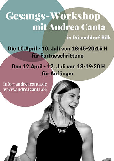 Werbeposter für Gesangs Workshop
