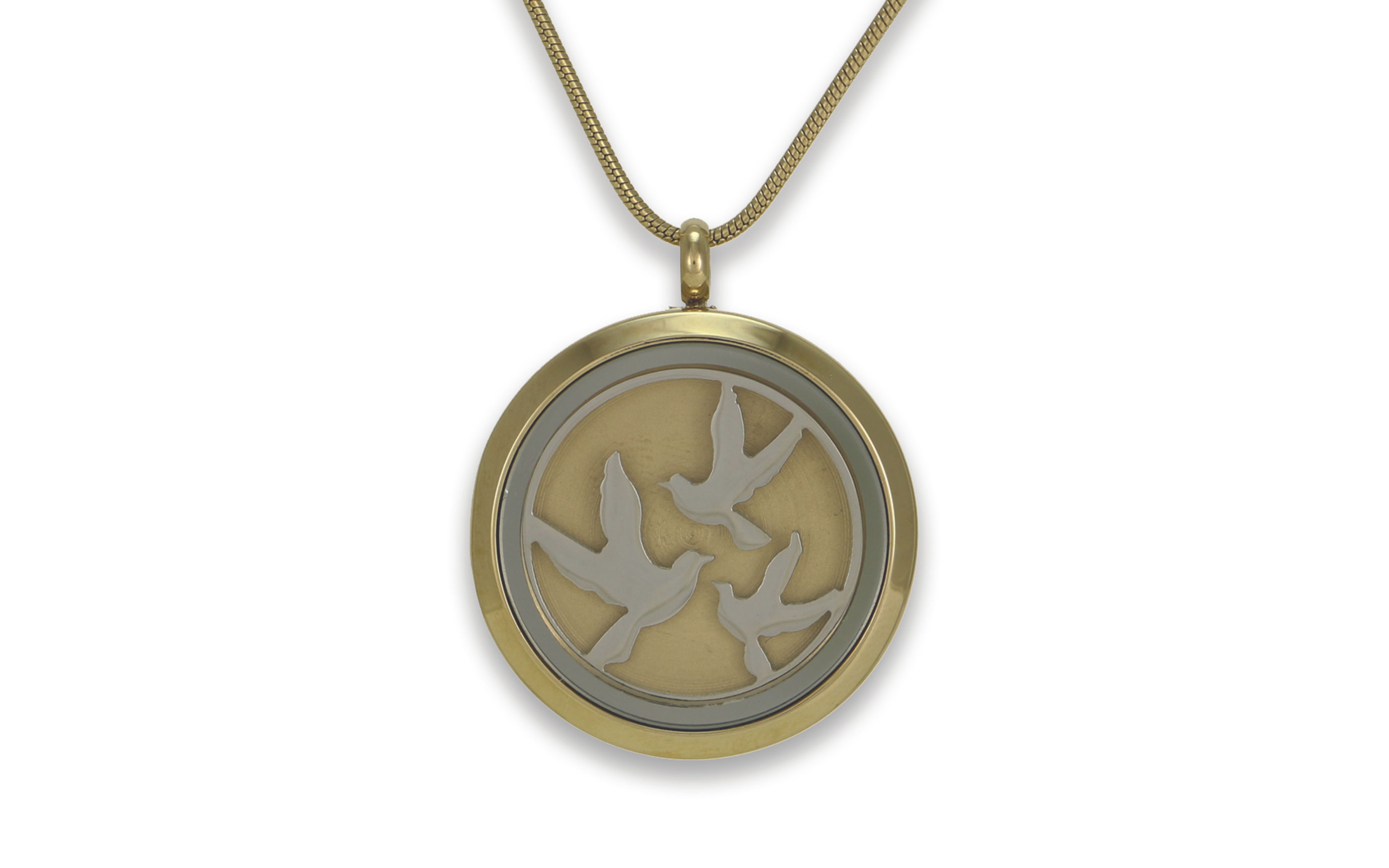 J5008 - Round Pendant - Birds