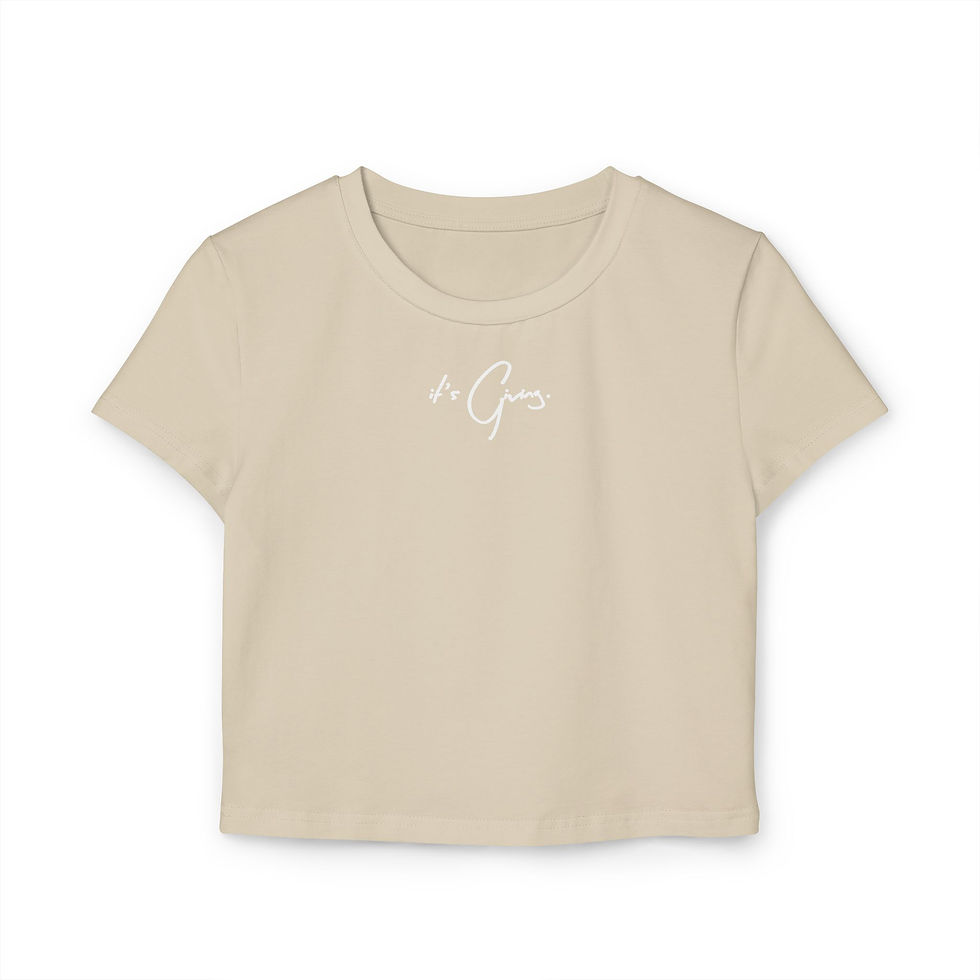 Thumbnail: "It’s Giving” Women’s Baby Tee – Sassy, Stylish, On-Trend