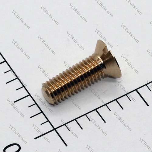 1/4" x 3/4" BSF Machine Screw Countersunk Slotted Brass BS4501933