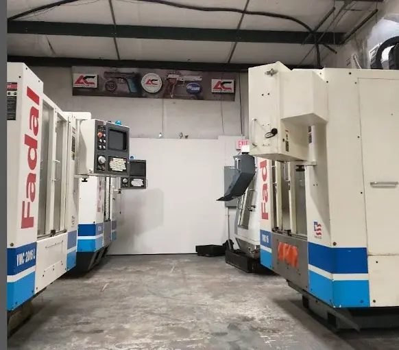 Close-up view of a CNC machine in operation