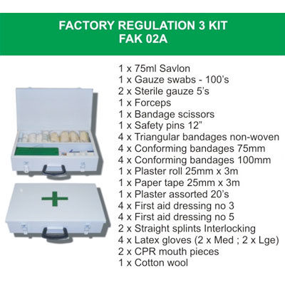 First Aid Kit Factory Regulation 3