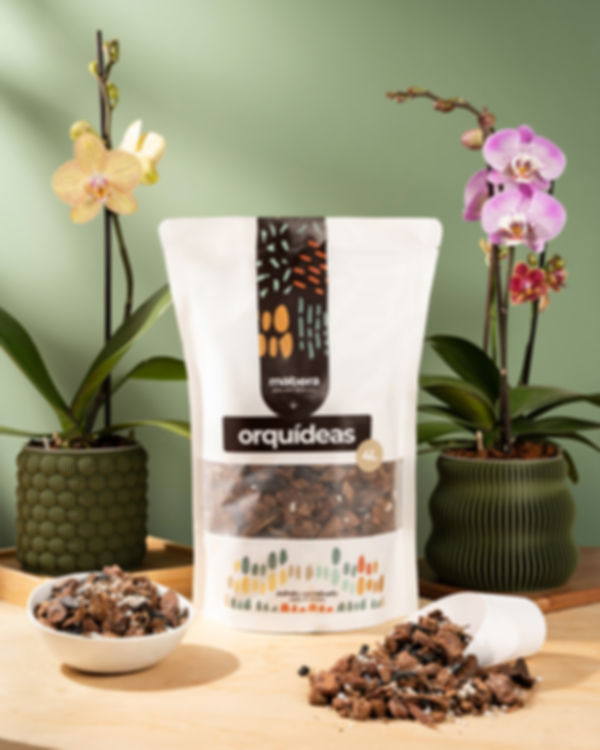 Sustrato para orquídeas: mezcla especializada con corteza de pino y drenaje óptimo