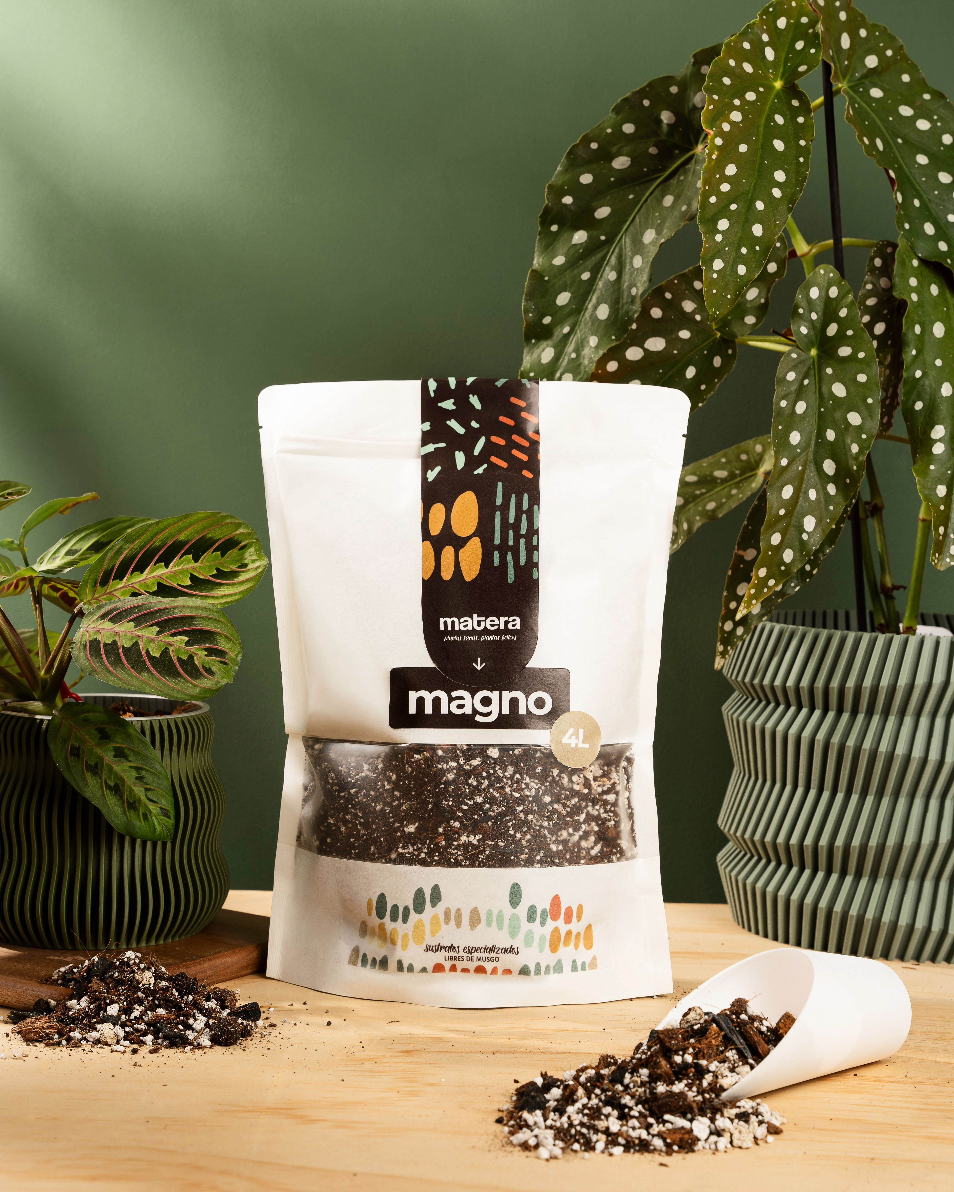 Sustrato Magno: mezcla versátil para violetas africanas, calatheas y plantas con flores de interior.