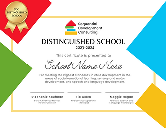 Sequential Development Consulting Distinguished School Certificate