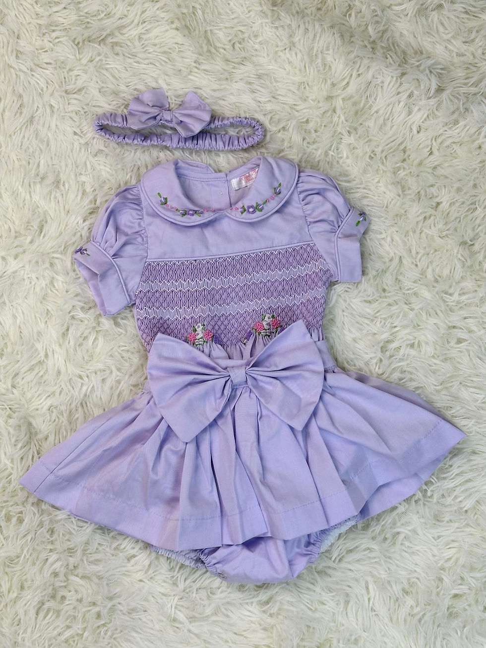 Thumbnail: Pre order Delilah Lilac smock romper matching 