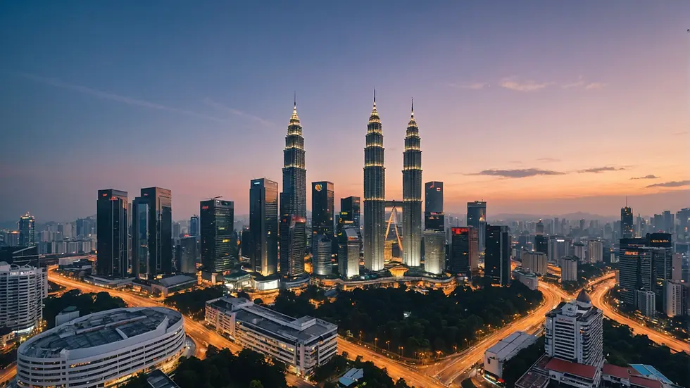 Kuala Lumpur skyline at dusk