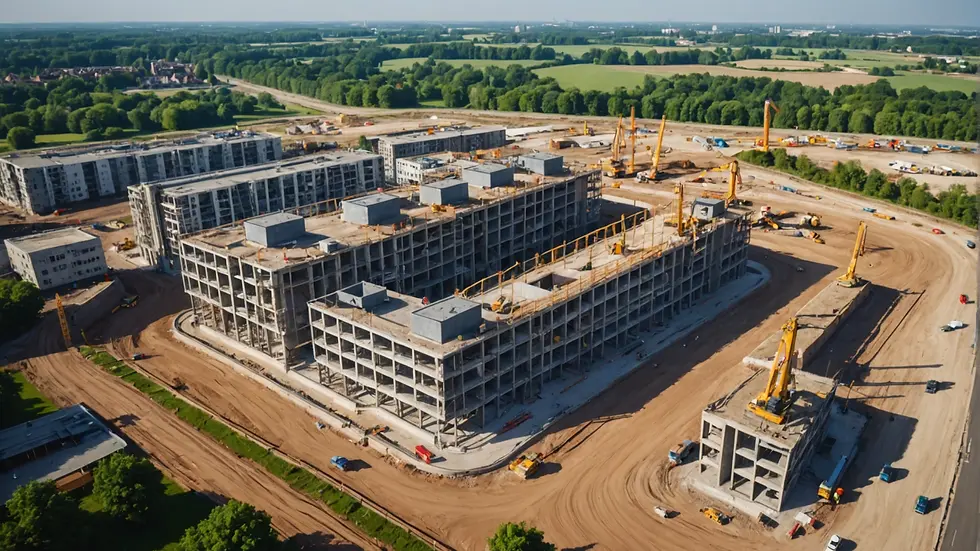 Construction site depicting future residential developments