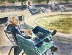 Reading Newspaper