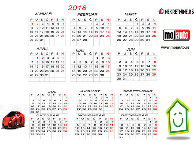 Kalendar 2018 Nekretnine