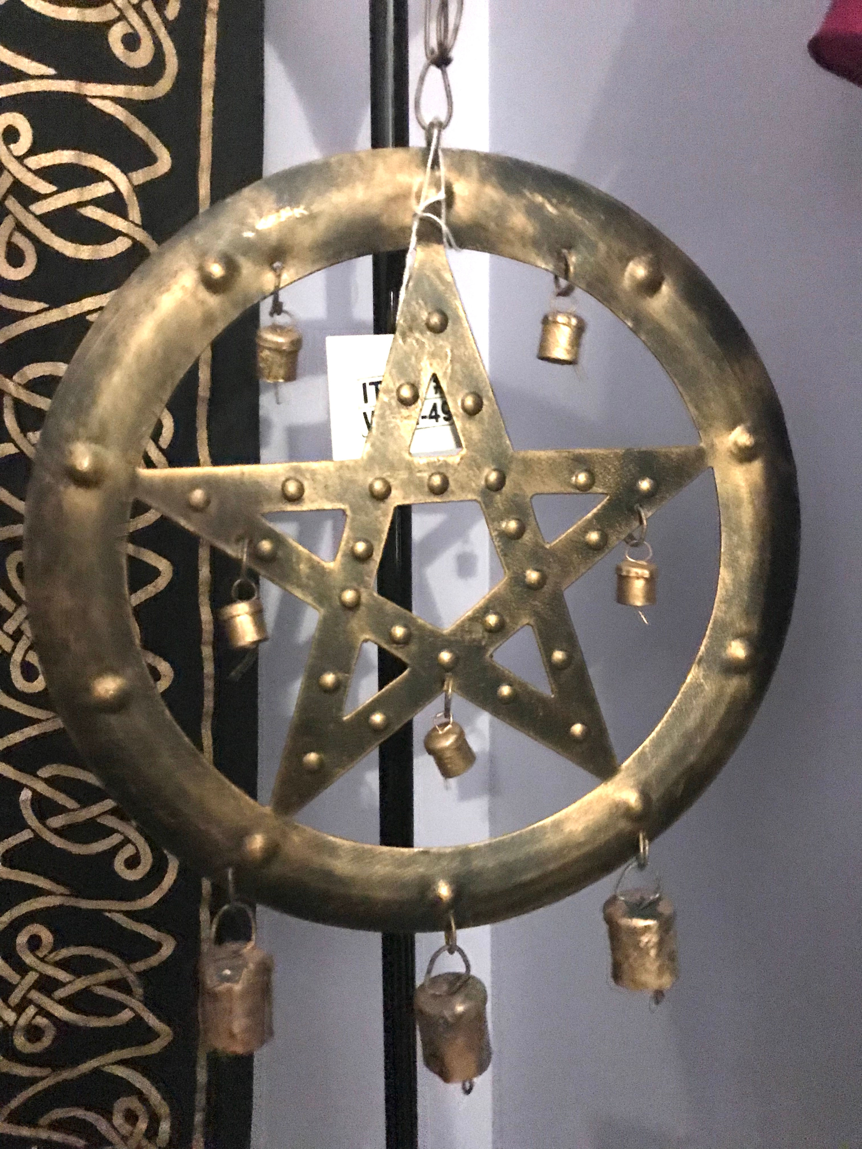 Metal Pentacle Wind Chime